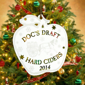 2. Hard Ciders Custom Etched Ornaments