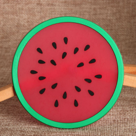 1. Custom Watermelon PVC Coaster