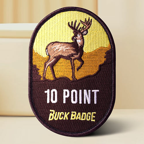 4. Custom Deer Oval Made Patches