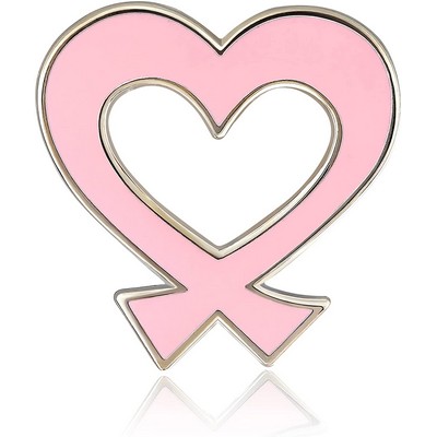 4. Heart Ribbon Awareness Ribbon Pin