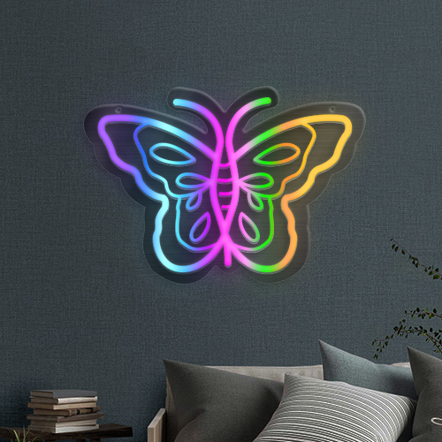 1. Butterfly Engraved Neon Sign