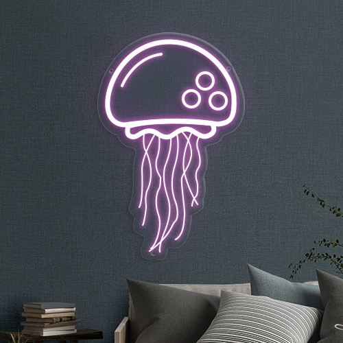 4. Jellyfish Engraved Neon Sign