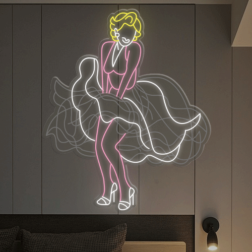 2. Young Woman Neon Sign