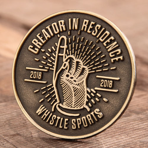 2. Whistle Sports Antique Pin 