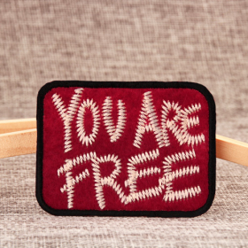 You are free embroidered patches