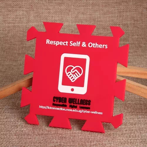 9. Red PVC Coasters