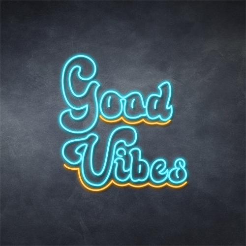 2. Good Vibes Neon Signs