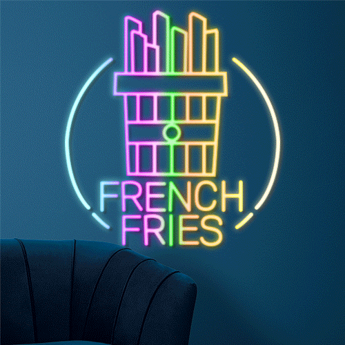 2. French Fries LED Neon Sign