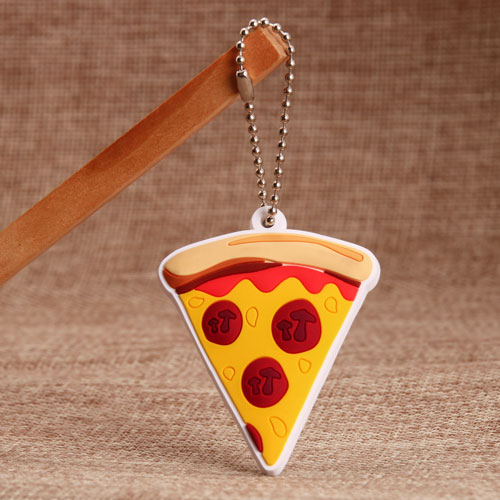 24. Pizza PVC Keychain