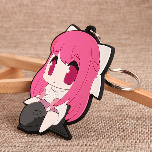 20. Pink Girl PVC Keychain