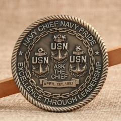 10. Custom Navy Coin