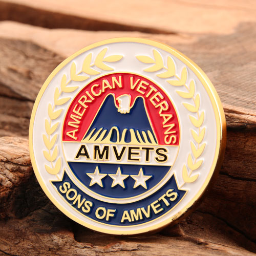 8. AMVETS Custom Challenge Coin