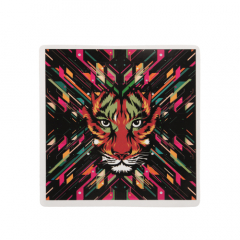 19. Tiger Square Stickers