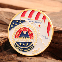 8. AMVETS Custom Challenge Coin