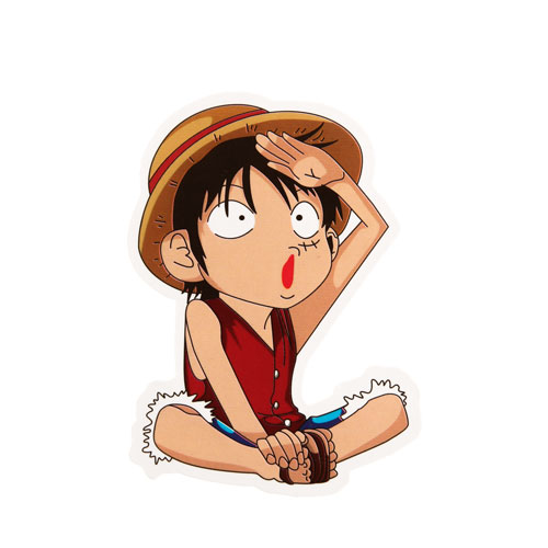 10. Luffy Die Cut Stickers