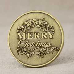 6. Merry Christmas Custom Coins