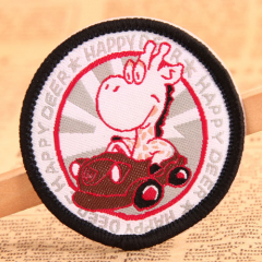 Happy Deer Woven Patches