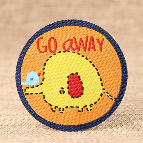 Go Away Custom Woven Patches