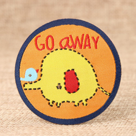 14. Go Away Custom Woven Patches