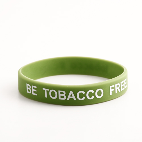 2. WB-SL-PR Be Tobacco Free Cheap Wristbands