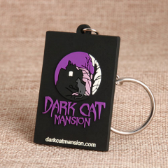 6. Dark Cat Mansion PVC Keychain