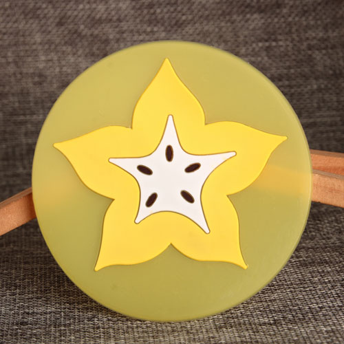 3. Carambola Slice PVC Coaster