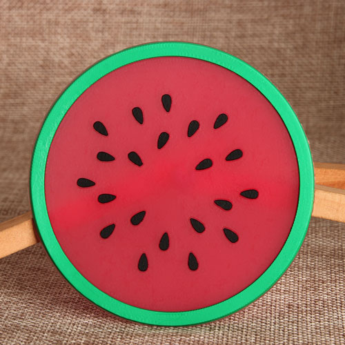 1. Custom Watermelon PVC Coaster