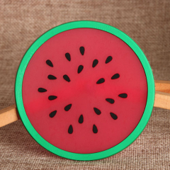 1. Custom Watermelon PVC Coaster