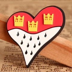 5. 2D Heart PVC Lapel Pin 