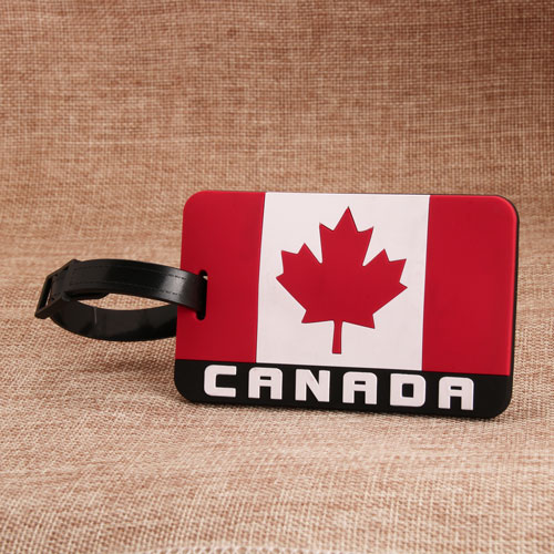 2D Canada Flag PVC Luggage Tag 