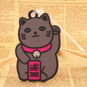 12. Lucky Cat 2D PVC Luggage Tag 