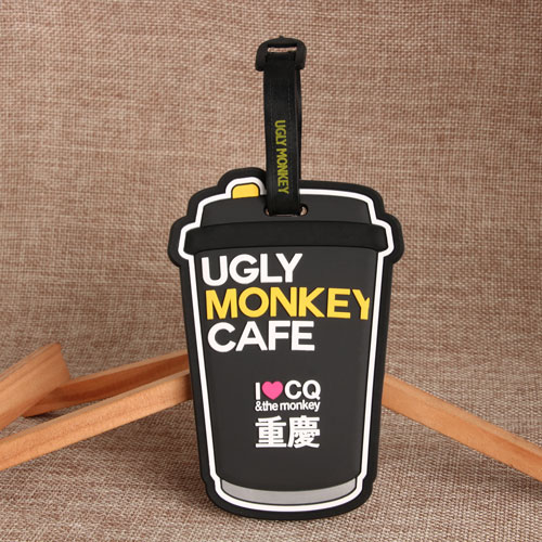 Ugly Monkey Cafe PVC Luggage Tag