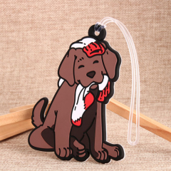 17. Smile Dog PVC Luggage Tag 