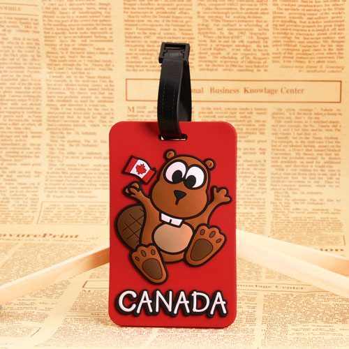 Canada Squirrel PVC Luggage Tag
