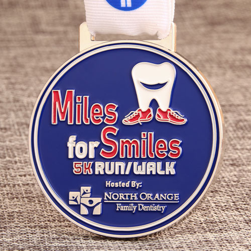 Miles for Smiles 5K Walk Medals
