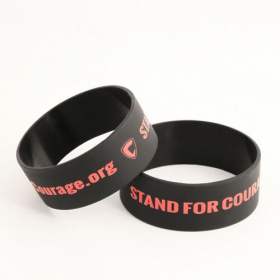 14. WB-SL-1W Stand For Courage Custom Wristbands