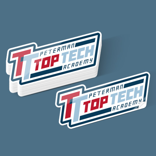 5. Top Tech Die Cut Stickers