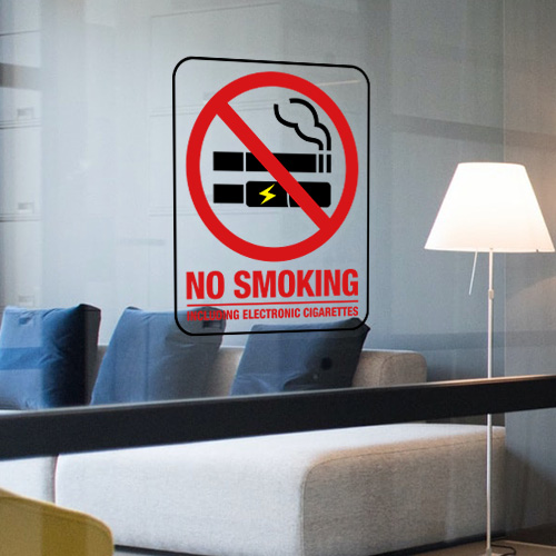 No Smoking Static Cling Decals