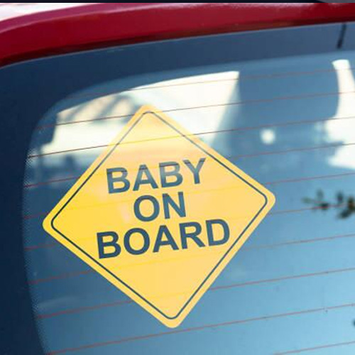 7. Baby On Board Front Adhesive Stickers