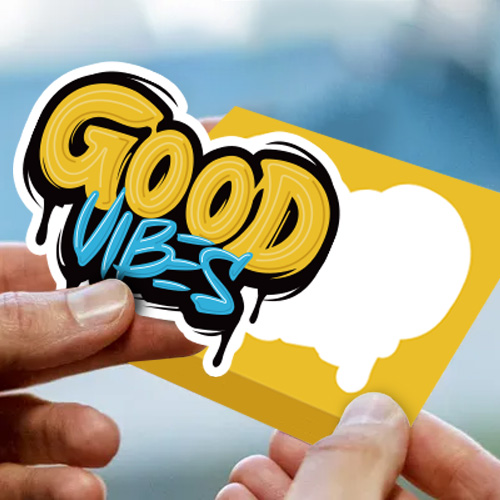 8. Good Vibes Kiss Cut Stickers