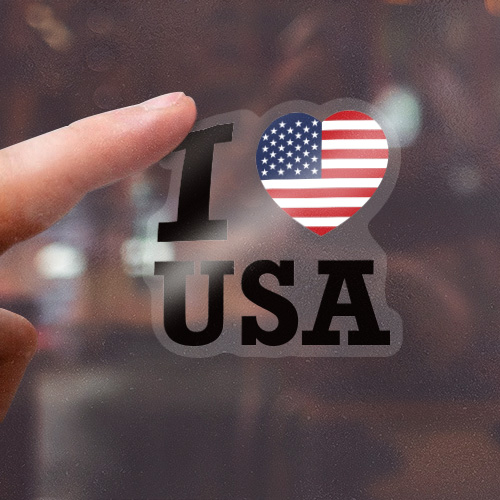 USA Front Adhesive Stickers