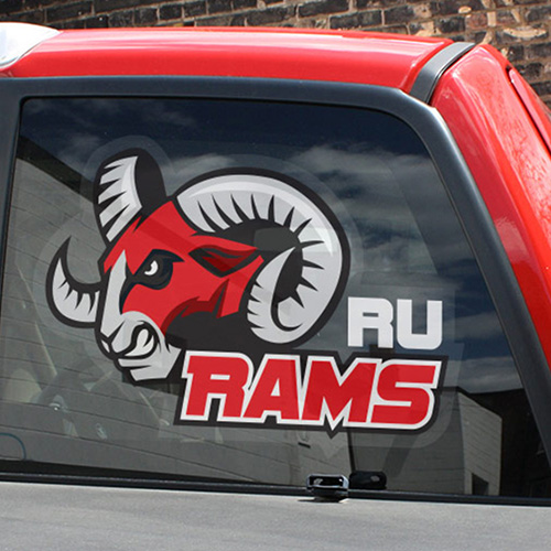 10. RU RAMS Clear Stickers