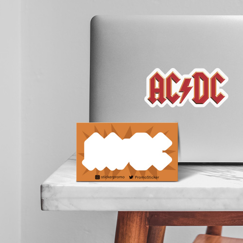 2. ACDC Kiss Cut Stickers
