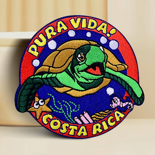Colorful Seaworld Turtle Made Patches 