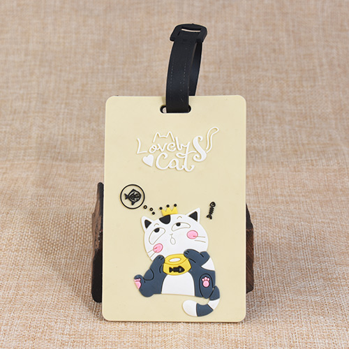 2. Lovely Cat Custom PVC Luggage Tag