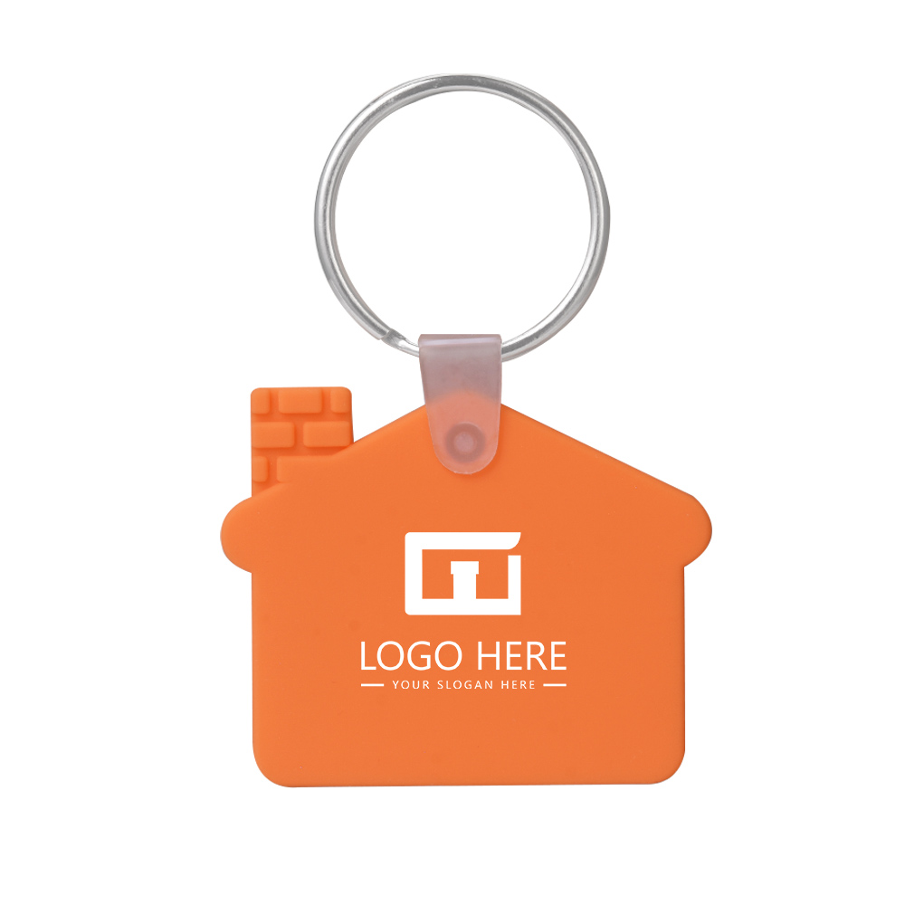 KC-SC-HSE Custom House Shaped Silicone Soft Keychain