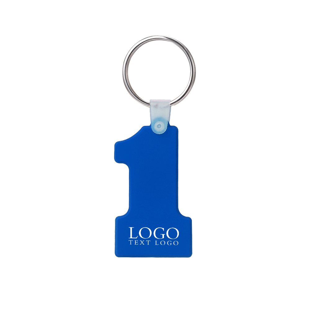 KC-SC-NO1 Printed Number One Custom Soft Keychains