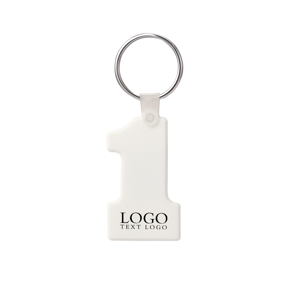 KC-SC-NO1 Printed Number One Custom Soft Keychains
