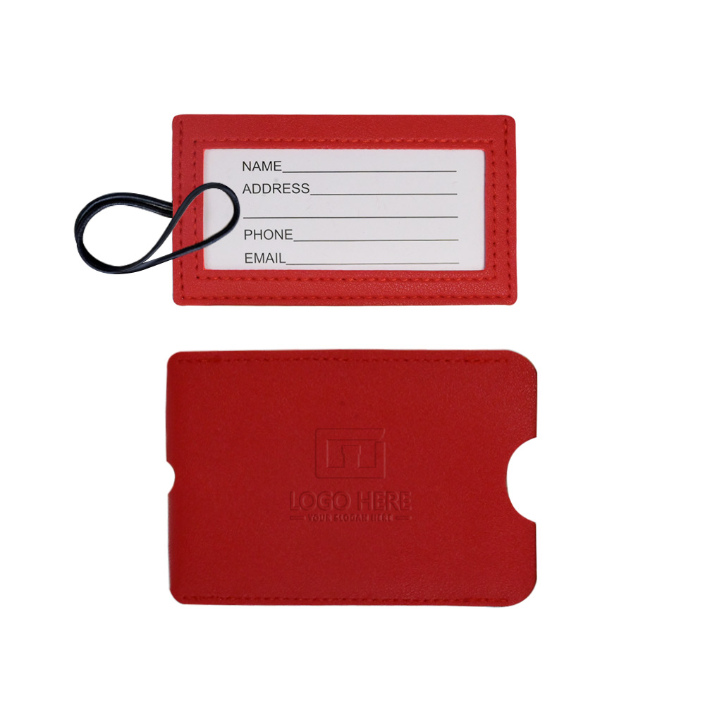 LT-PUL-PULL PU Leather Luggage Tag with Loop Strap