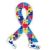1. Autism Walk Awareness Ribbon Pin